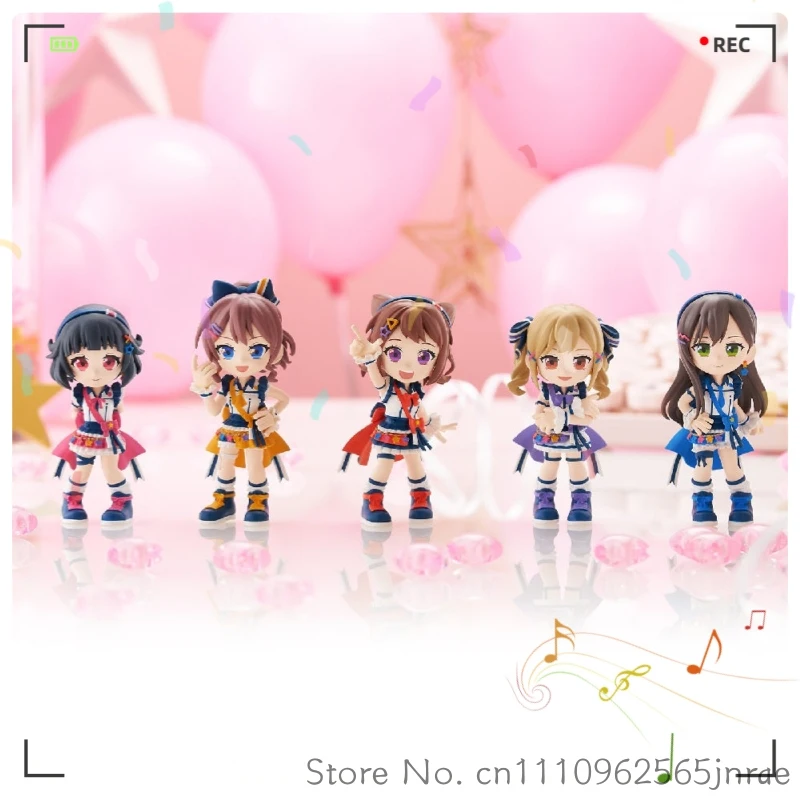 Фото В наличии: Коллекционная стоячая фигурка Bushiroad BanG Dream! Poppin' Party PalVerse Чиби — украшение для стола для любителей аниме №1