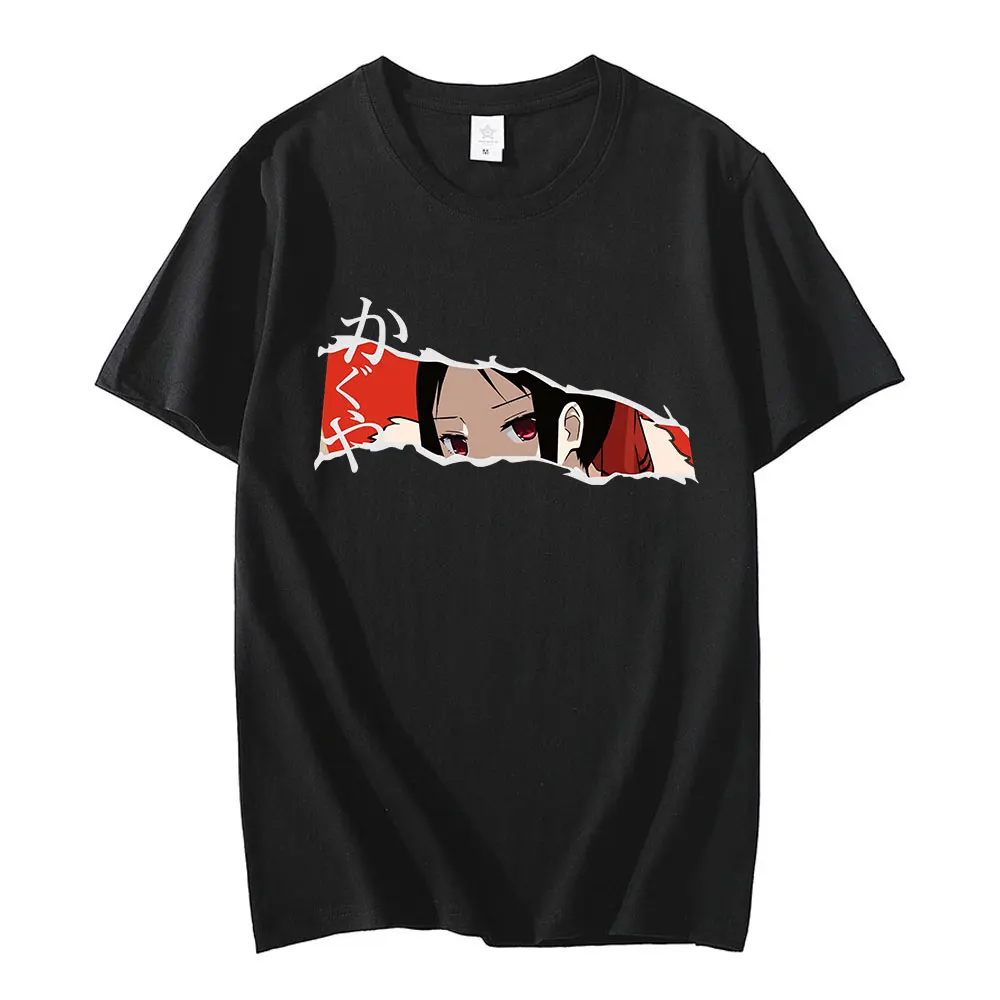 

Shinomiya Kaguya Sama Love Is War Miyuki Shinomiya Fujiwara Anime T-Shirts for Men Chika Funny O-Neck Cotton T Shirt Kawaii Tops