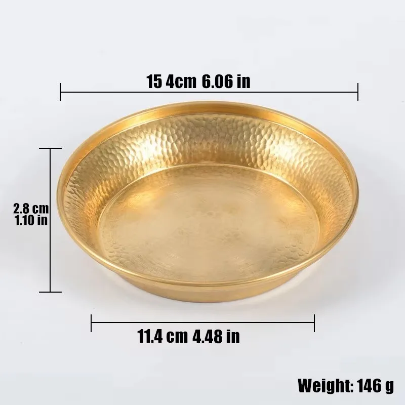 

Буддийская медная тарелка с гравировкой