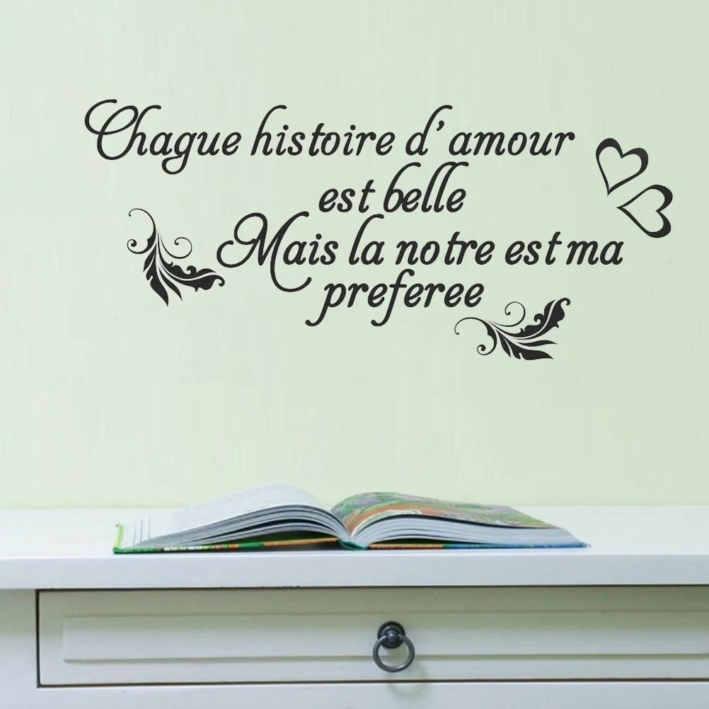 

1PC Removable DIY Peel and Stick Quotes Sayings French Wall Stickers Wallpaper