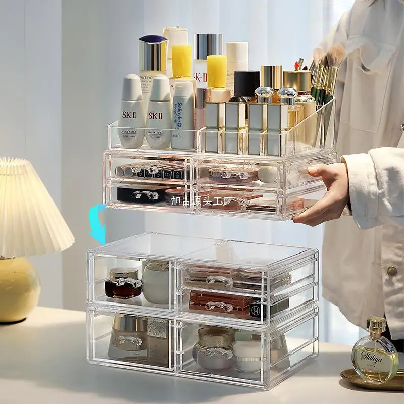 Прозрачный акриловый ящик для хранения большой емкости органайзер маникюра