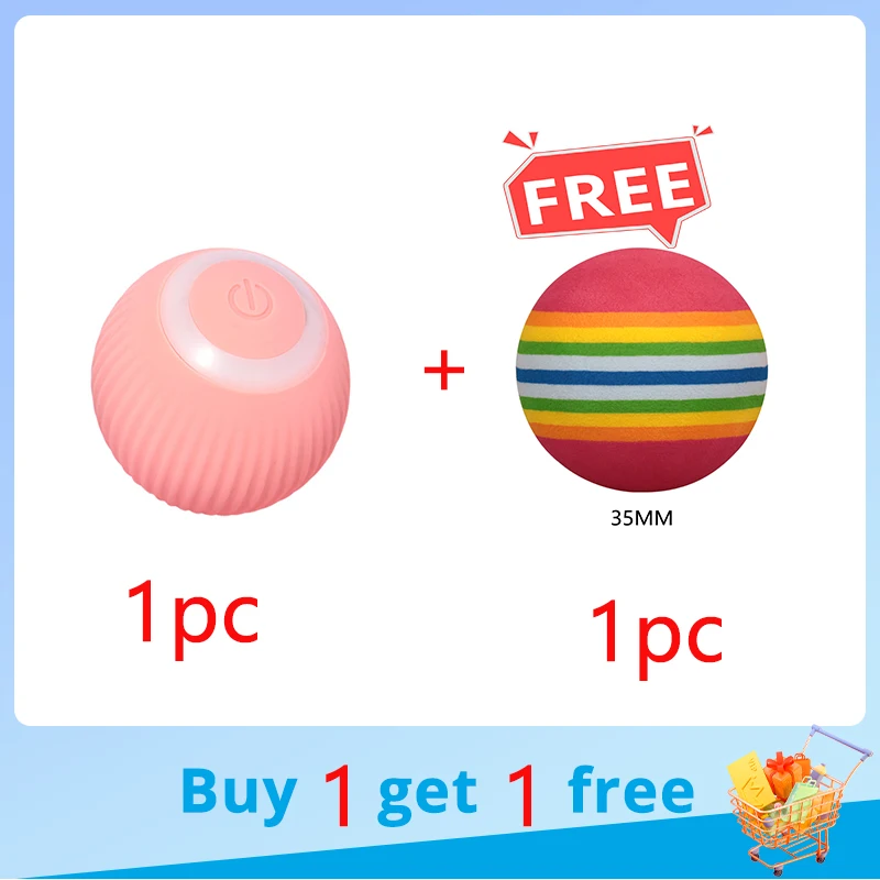 

Electric Cat Ball Automatic Rolling Ball Electric Cat Toys Interactive Self-moving Kitten Toys For Indoor Playing Accessories