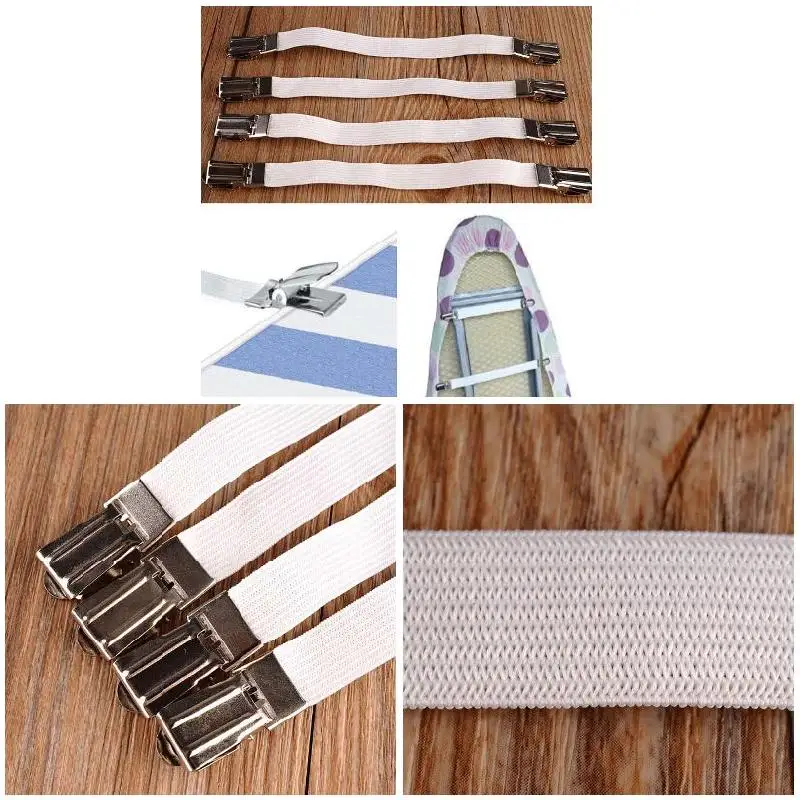 

New 4pcs Useful Multipurpose Bed Sheet Fasteners Mattress Elastic Holder Clip Grippers Tool Bed Sheet Clothes Pegs Organization