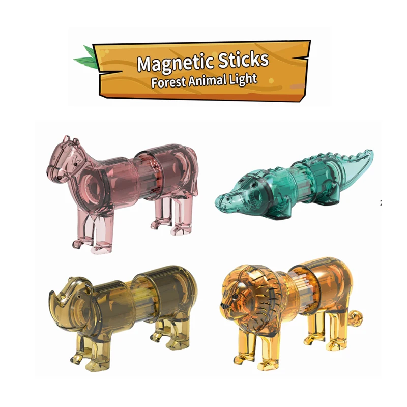 

Children's Educational Magnetic Stitching Environmental Protection Toys Animal Model Fun Thinking Game Building Blocks Tile