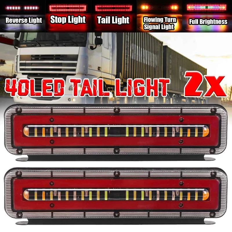 

24V LED Car Trailer Truck Rear Tail Lights Stop Brake Turn Signal Lamp Indicator Lamp Taillight For Camper Caravans RV