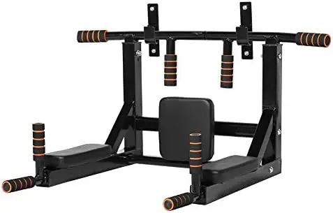 

Pull Up Bar Mounted Chin Up Bar Multi-Grip Full Body Strength Training Workout Dip Bar,Power Set Support to 440Lbs Lb dumbbell