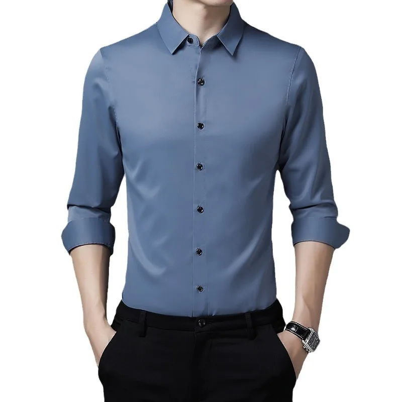 Новая рубашка с длинными рукавами для мужчин среднего возраста деловая