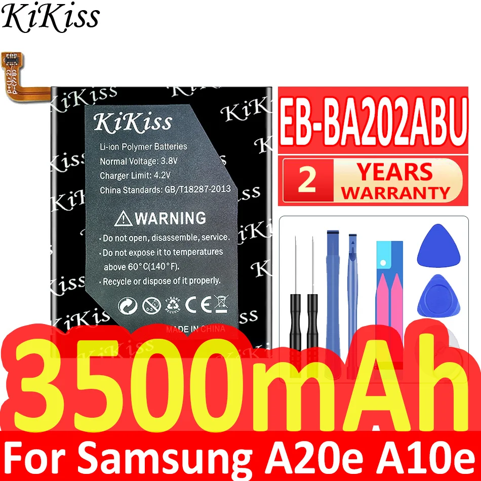 

Аккумулятор KiKiss для Samsung GALAXY A20e A10e A102W A102U, 3500 мАч