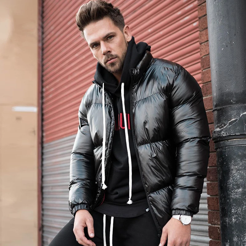 Winter New Warm Cotton Jacket Gym Sports Leisure Hooded Zipper Jacket Men Casual Loose Padded Jacket casual trendy cottonclothes