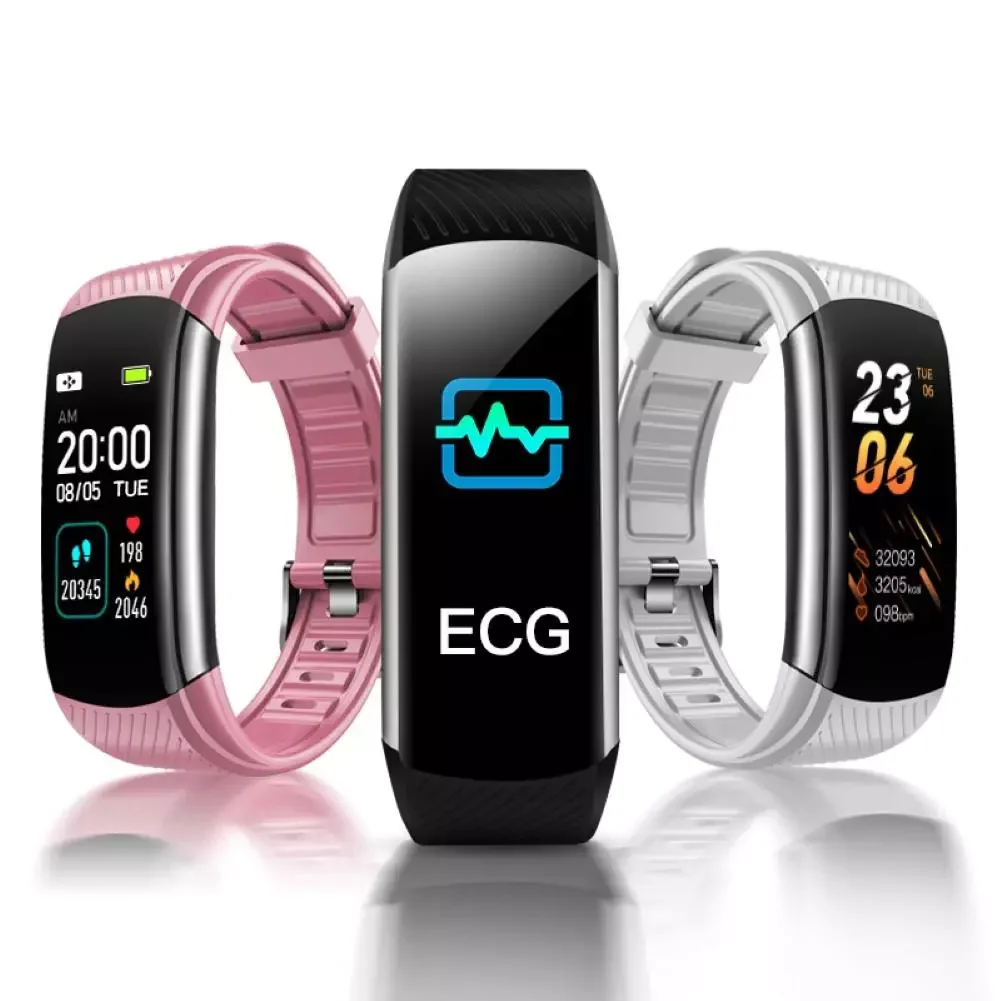 

C16 Waterproof Heart Rate ECG Blood Pressure Monitoring Pedometer Smart Bracelet