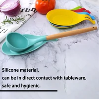 1pc silicone insulation spoon shelf silicone spoon fork mat non slip heat resistant place mat spoon holder kitchen accessories