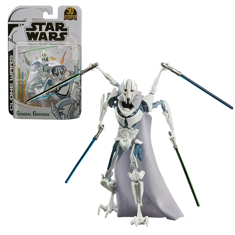 Original Star Wars The Clone Wars 6 Inch Exclusive - General Grievous Action Figure Model Collectible Toy Birthday Gift