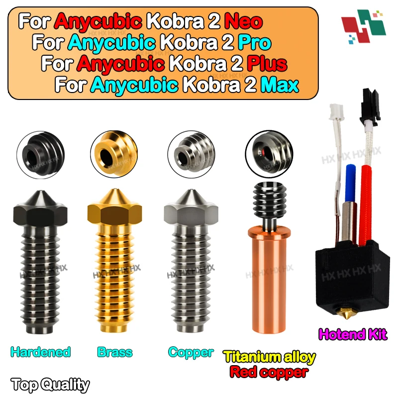 Медный латунный жесткий чехол для Anycubic Kobra 2 Pro/Neo/Plus/Max Hotend