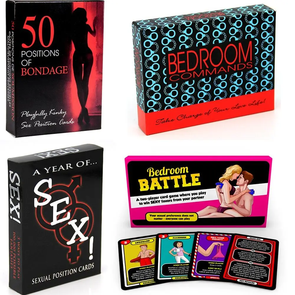 

A Year Of Sex! Sexual Positions Adult Cards Game for Couples and Foreplay Fun Bedroom Commands 50 Positions Of Bedroom Battle