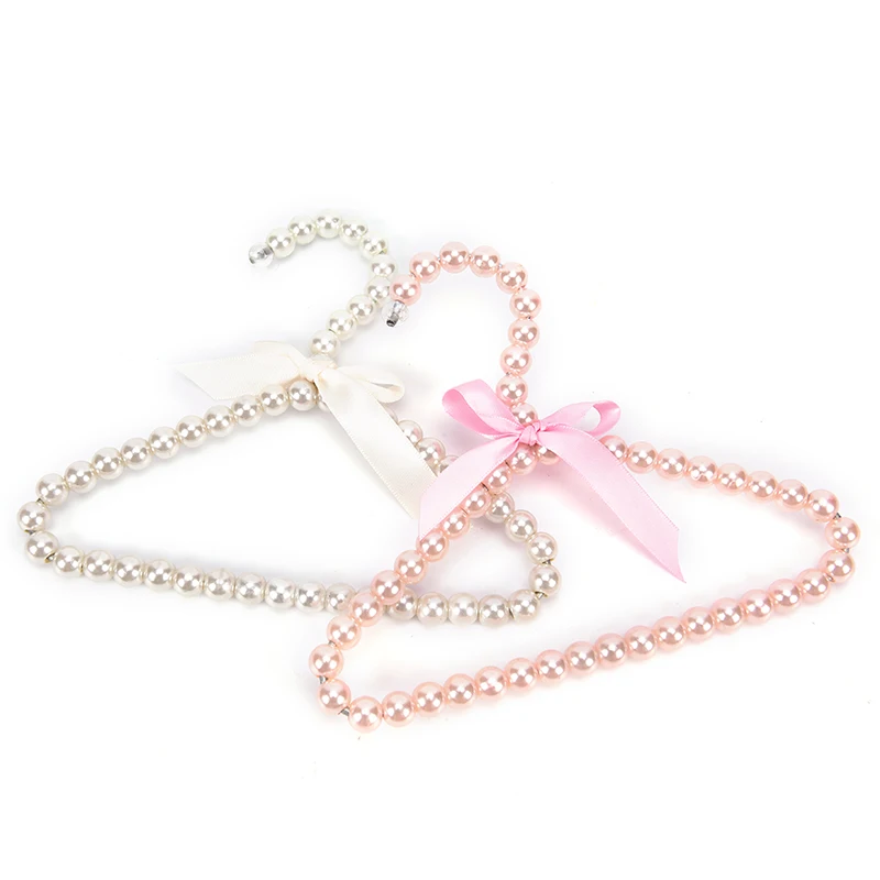 

1Pc Cat Dogs Clothes Girl Kids Pearl Bowknot Hanger Shelf Cat Clothes Pet Supplies Hanger Dog Accessories for Pet Accessories