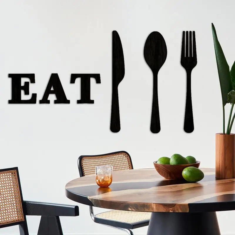 

Eat Fork Spoon Kitchen Vintage Sign Home Fireplace Wall Decor Cute Wooden Fork Spoon For Home Kitchen Dinning Room Wall Decor