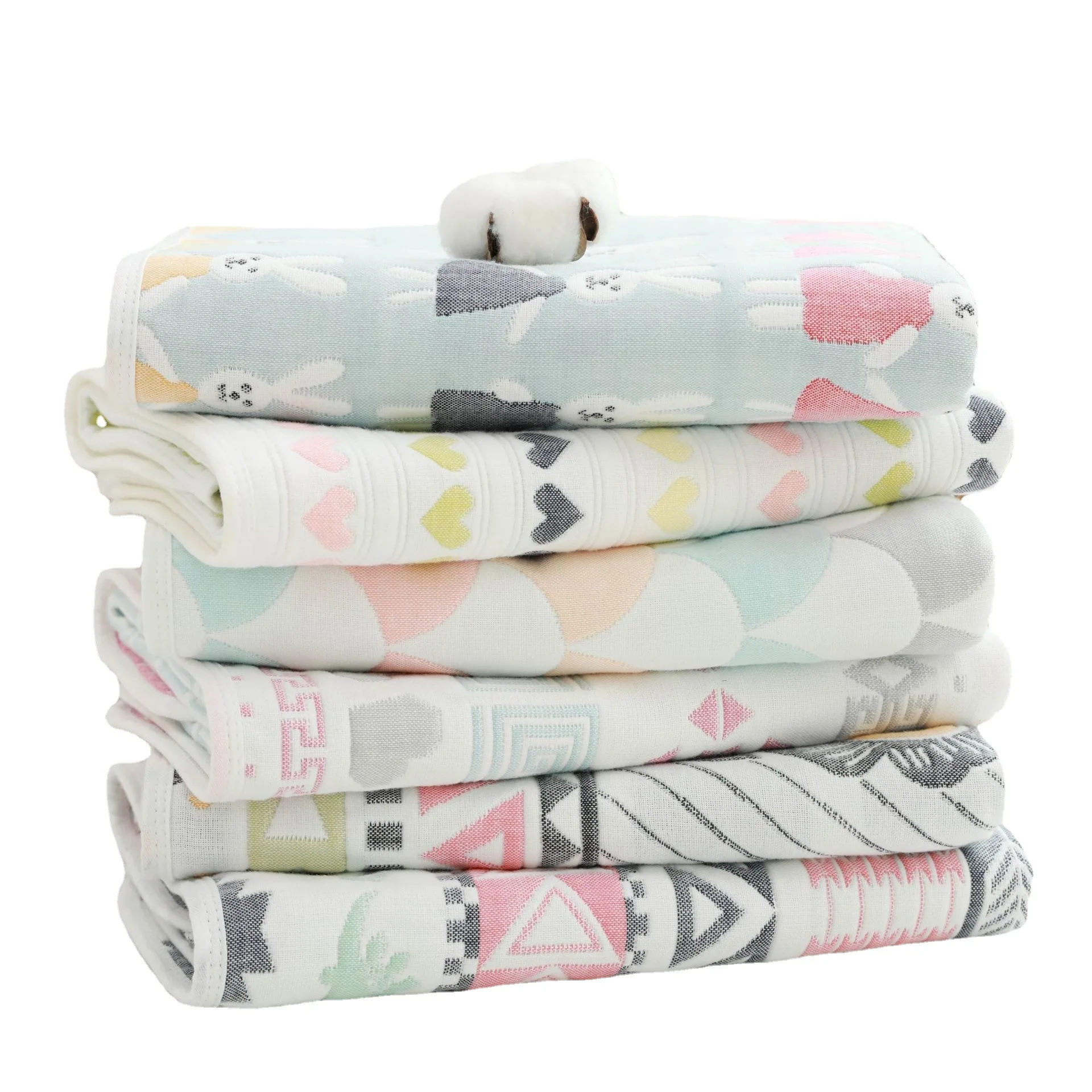 

Baby Cotton Bed Mat Sheet 150x120 cm Soft Six-layer Gauze Cotton High Quality