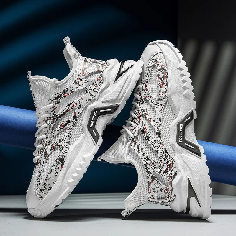 

Sneakers Men Mesh Breathable Running Sport Shoes Unisex Light Soft Thick Sole Hole Couple Shoe Athletic Sneakers Men Shoes