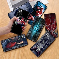 spider man hot sale case for xiaomi redmi note 9s 9 10 11 8t 9t 10t 11t 5g 11e pro 11s 10s shockproof black phone coque