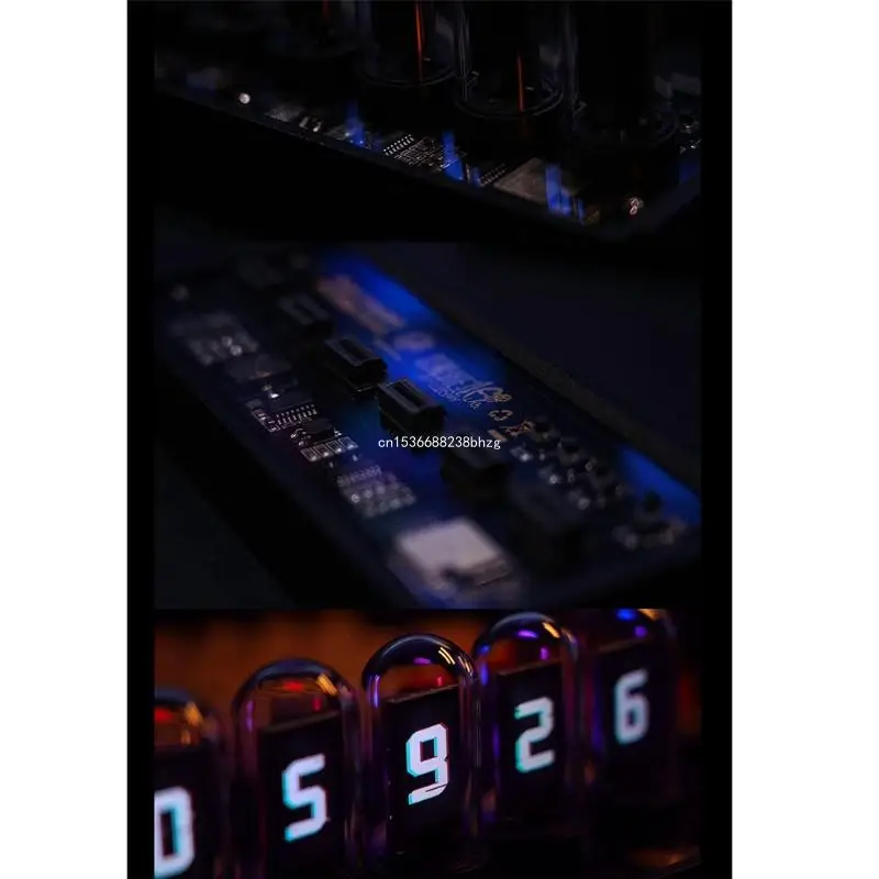 Цифровые часы Elekstube IPS Tube электронный календарь 6-битный ЖК-дисплей для