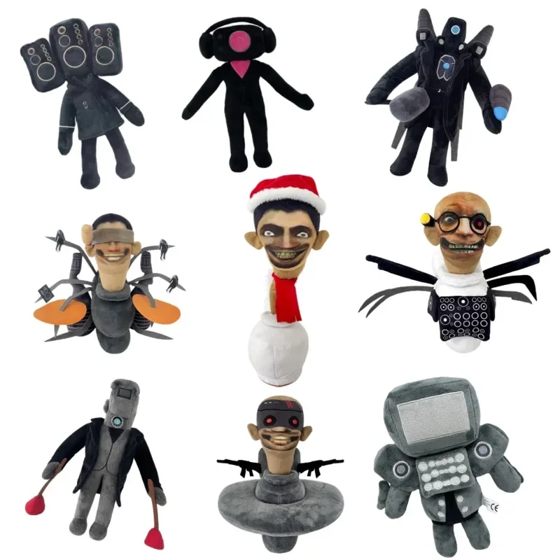 

19pcs Skibidi Toilet Plush Toy Skibidi Stickers Dop Yes Yes Yes Toy Skibididop Toilet Camara Camera Plush Toy Skibidi Cap Toy