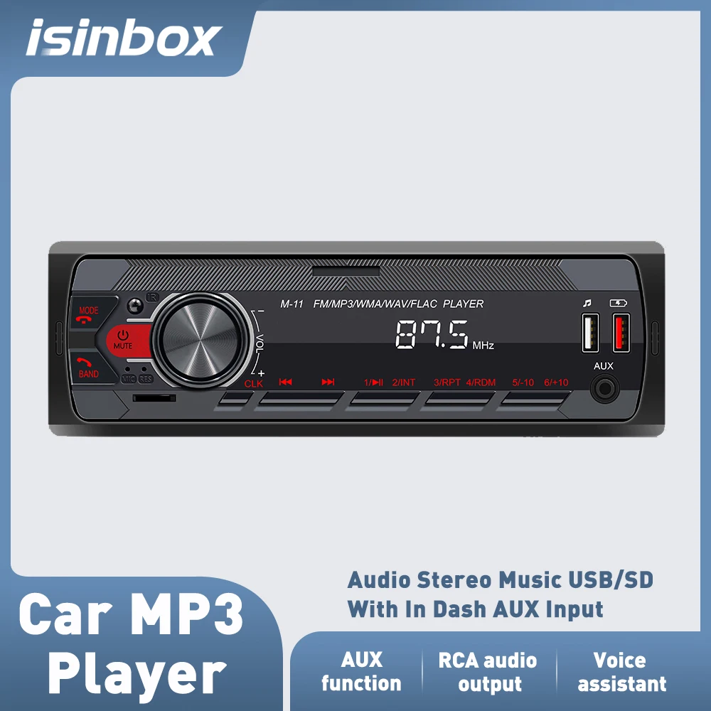 Автомобильный радиоприемник ISINBOX 1DIN стерео плеер цифровой Bluetooth - Цена: 2223.71
