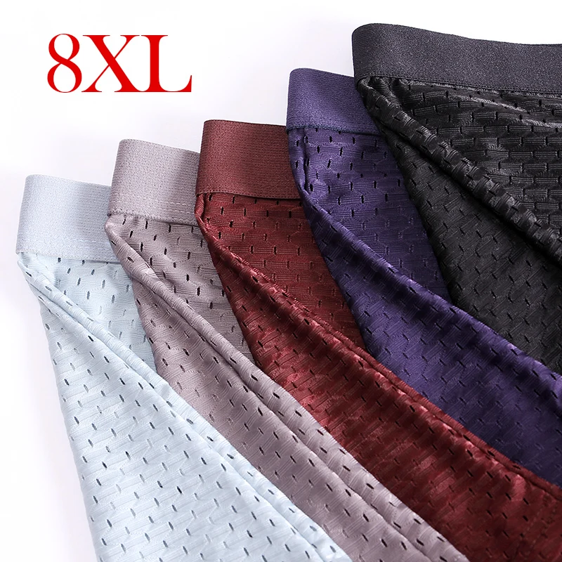 SHX 4pcs/lot Bamboo Fiber Men's Boxer Pantie Underpant plus size XXXXL large size shorts breathable underwear L/XL/XXL/XXXL