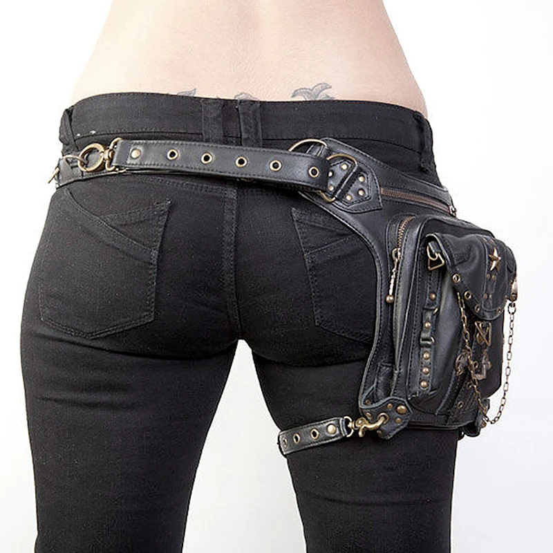 Полиуретановые поясные сумки в винтажном стиле