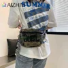 Fashion Fanny Packs Unisex Clear PVC Belt Purse Multi-functional Letter Printed with Pendant Adjustable Buckle Strap for Travel 4