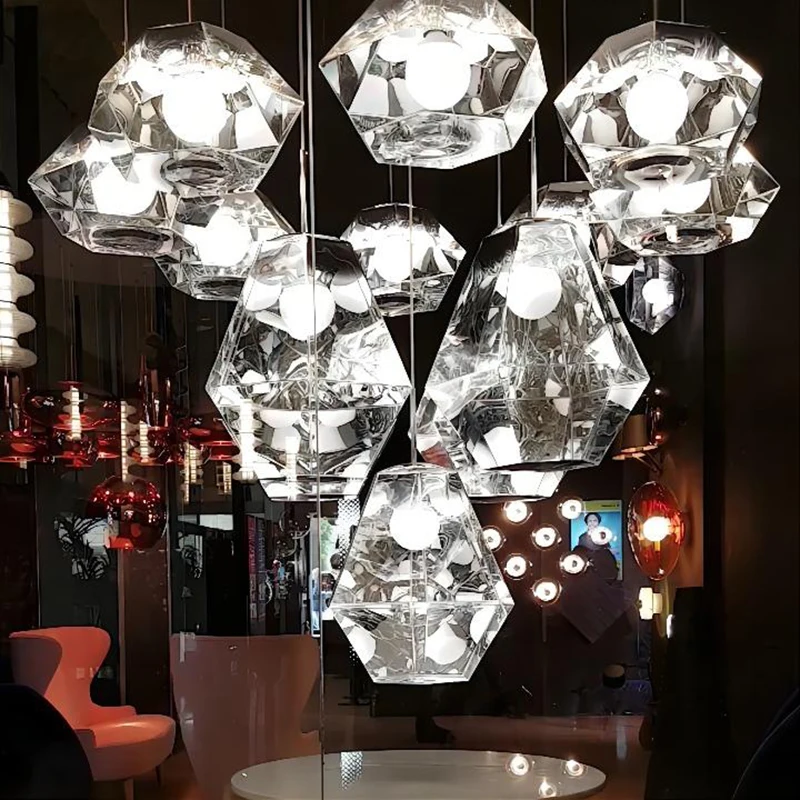 

Modern Lava Diamond PVC Pendant Lights LED Pendant Lamp Lighting Dining Living Room Home Decor Suspension Light Kitchen Fixtures