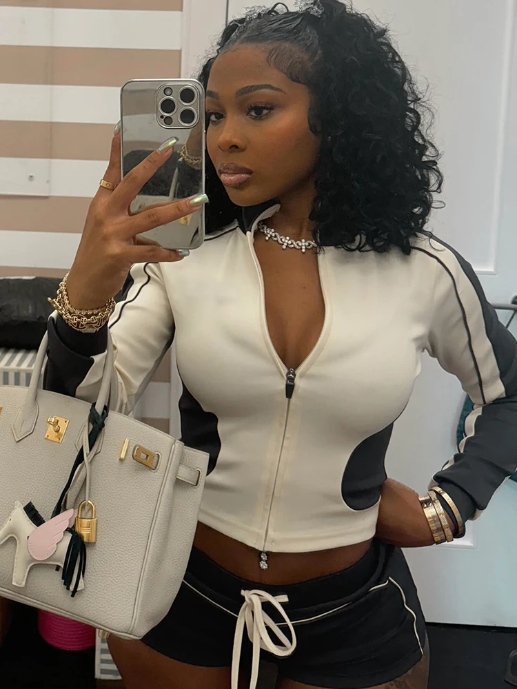 Спортивный костюм Weird Puss женский лоскутный комплект из 2 предметов осенний тренд