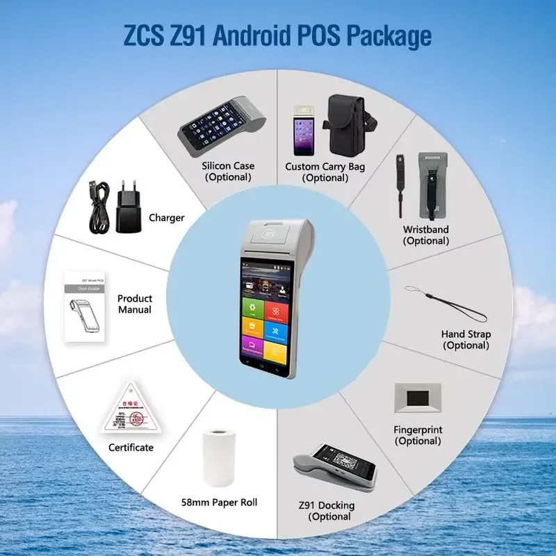 Система POS Z91 с 5,5-дюймовым сенсорным экраном на Android, принтером и принтером для парковочных чеков (art.: 3920dbb2fe146) - 3920dbb2fe146