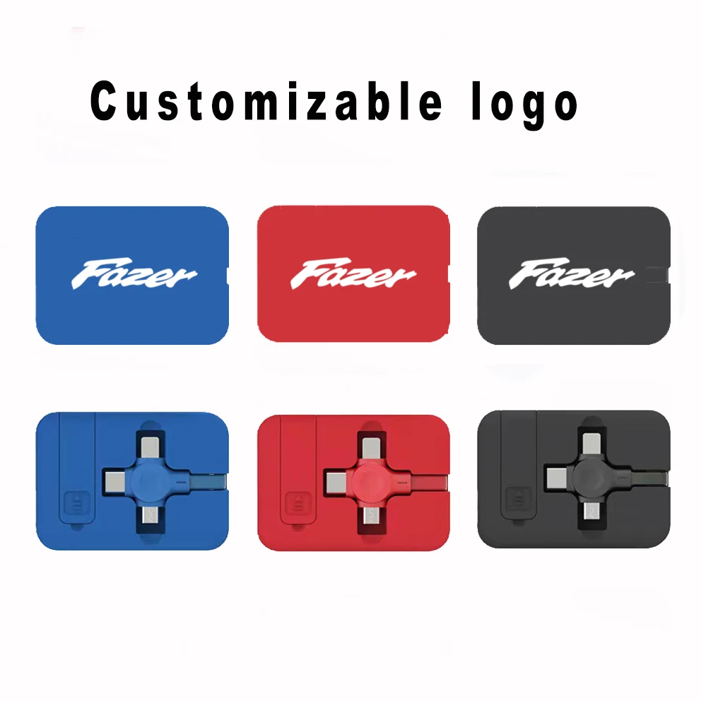 Выдвижной портативный кабель для передачи данных три в одном Android стандарт Apple