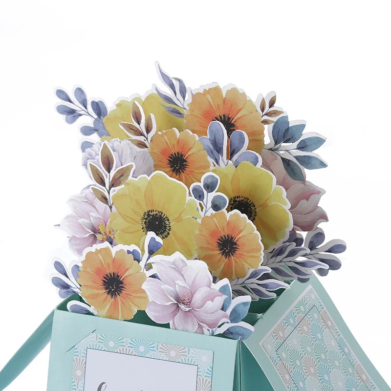 3D Pop Up Greeting Card Birthday Mothers Fathers Day Graduation Wedding Anniversary Gift Card Postcards Gifts With Box