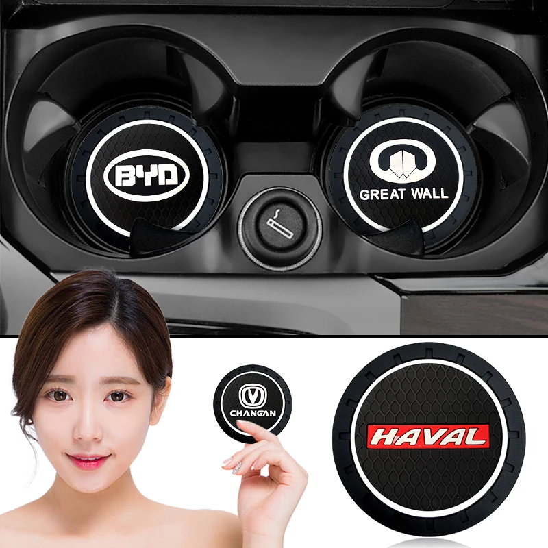 

2Pcs Car Cup Non-Slip Mat Coaster Holder Silicagel Pad for Seat Leon FR Altea Ibiza Toledo Cordoba Alhambra Arona Car Accessorie