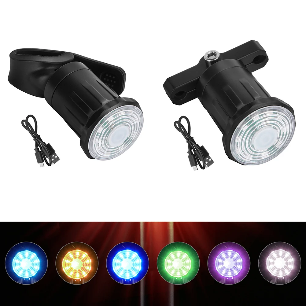 Colorful Intelligent Bike Tail Light Bicycle Rear Brake Lamp Cycling Taillight  80 Lumens, 180° Floodlight, High Brightness