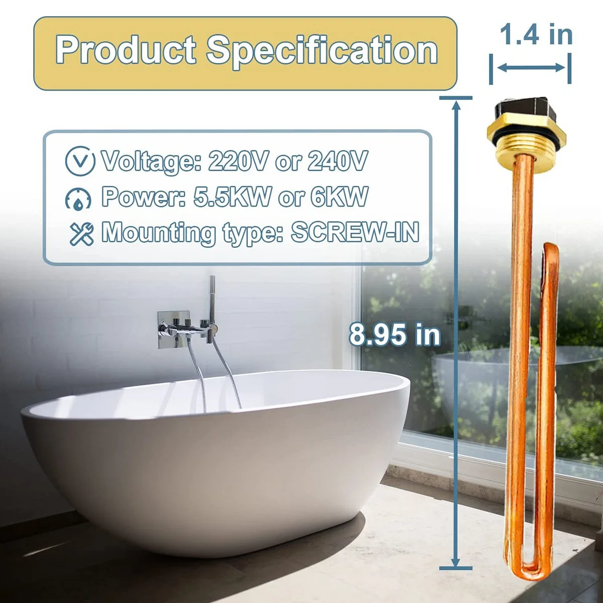 2 упаковки водонагревателя HE 55220 подходит для Ecosmart ECO POU 6 8 11 электрический