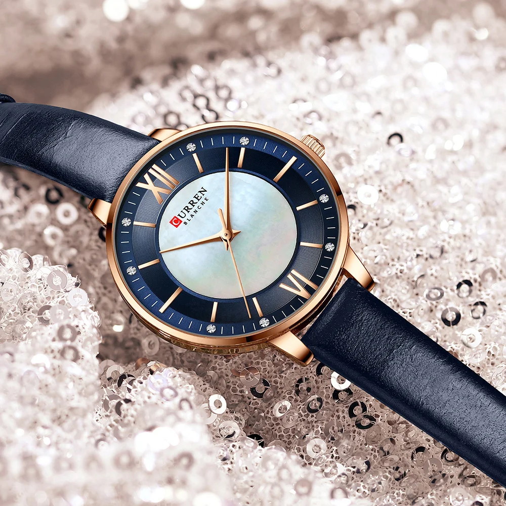 Quartz Watch Women's Watch Fashion Luxury New Quartz Women's Clock Elegant Classic Leather Women's Watch 9080