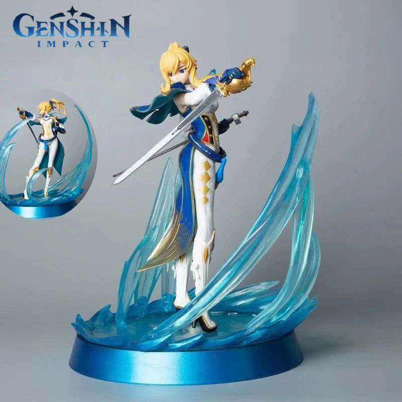 

26cm Anime Genshin Captain Jean Gunnhild Standing Walnut Fighting Game Beautiful Girl Collection Figure Decorative Toy Model