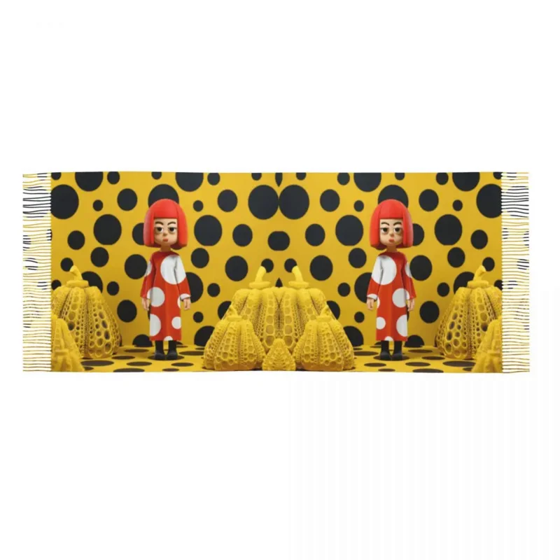 Рисунок 5 - Стильные зимние теплые шали Yayoi Kusama в горошек