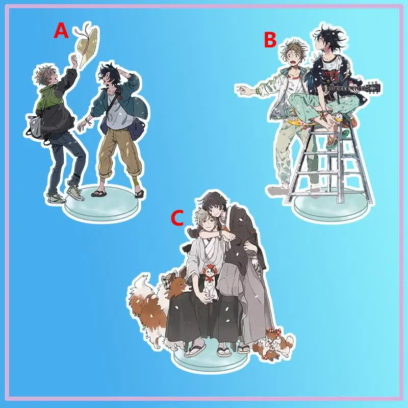 

Anime Stand Umibe no Etranger Chibana Mio Hashimoto Shun Acrylic Figure Display Desktop Decoration 15cm
