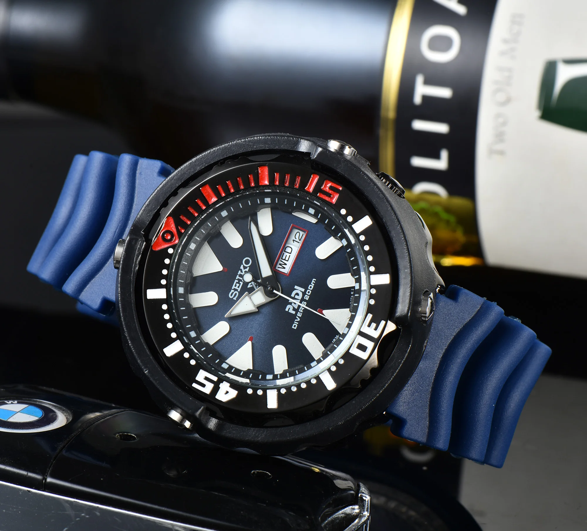 Новинка 2022 мужские часы Seiko проспект модные светящиеся спортивные с синей