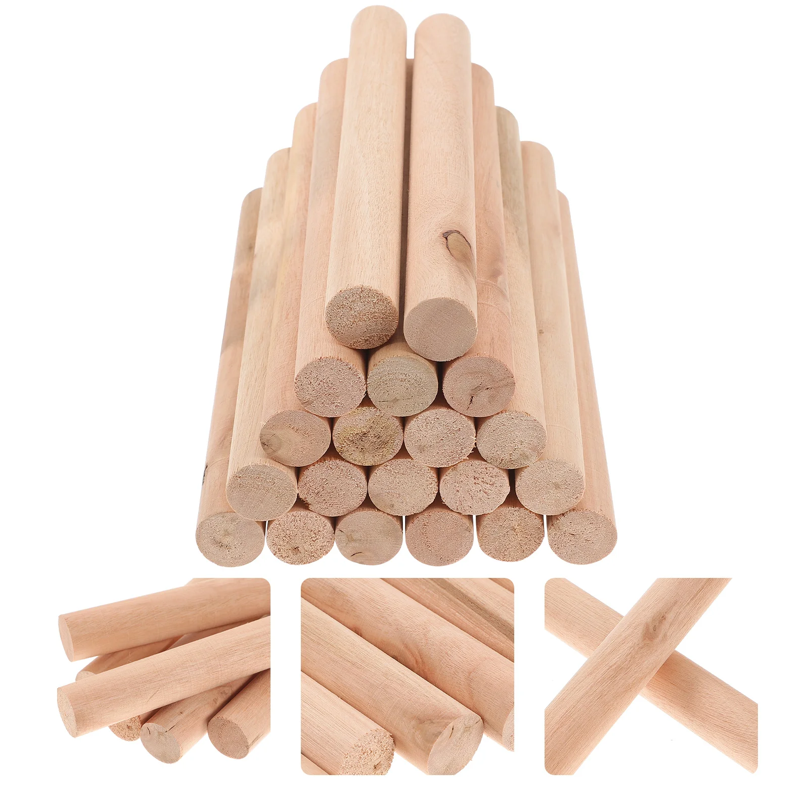 

20pcs DIY Dowel Rods Wooden Rods Wooden Sticks For Crafts Wood Dowel Rods Wood Dowel Sticks Wood Sticks