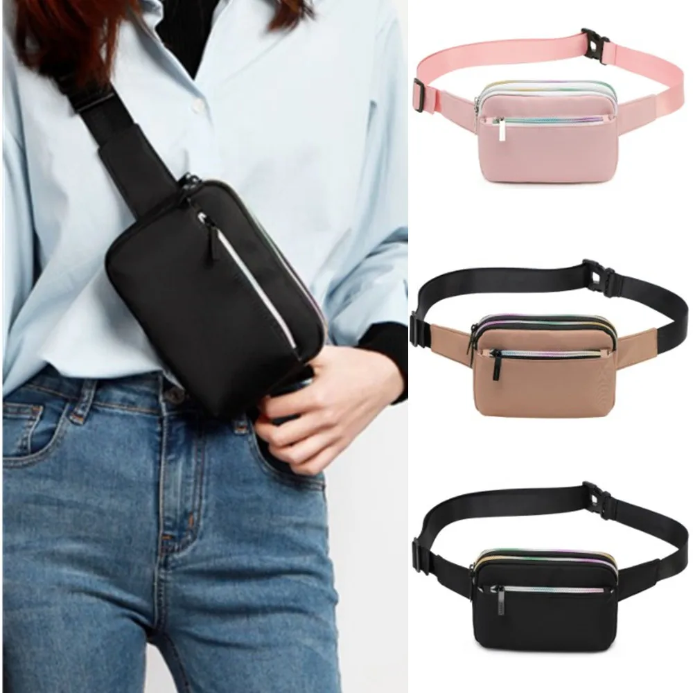 2023 New Women Waist Bags Fanny Pack Zipper Chest Bag Outdoor Sports Crossbody Bag Casual Travel Belt Bag Pocket Money Pouch Bag