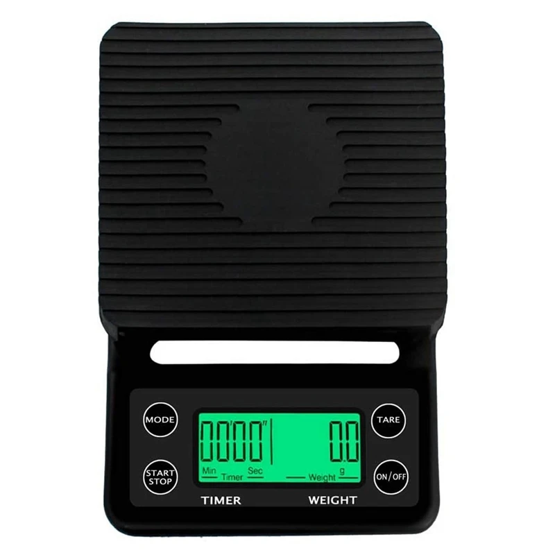 

Coffee Scale With Timer, Digital Kitchen Food Scale, 5000G/0.1G Digital Coffee Scale With LCD Backlight Display