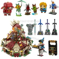 moc zeldaed ruins guardian stable link master sword keglo seeds building blocks kit action figure bricks toys for children gifts