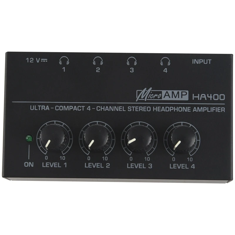 Ультракомпактный 4-канальный мини-стерео усилитель для наушников Ha400 с адаптером