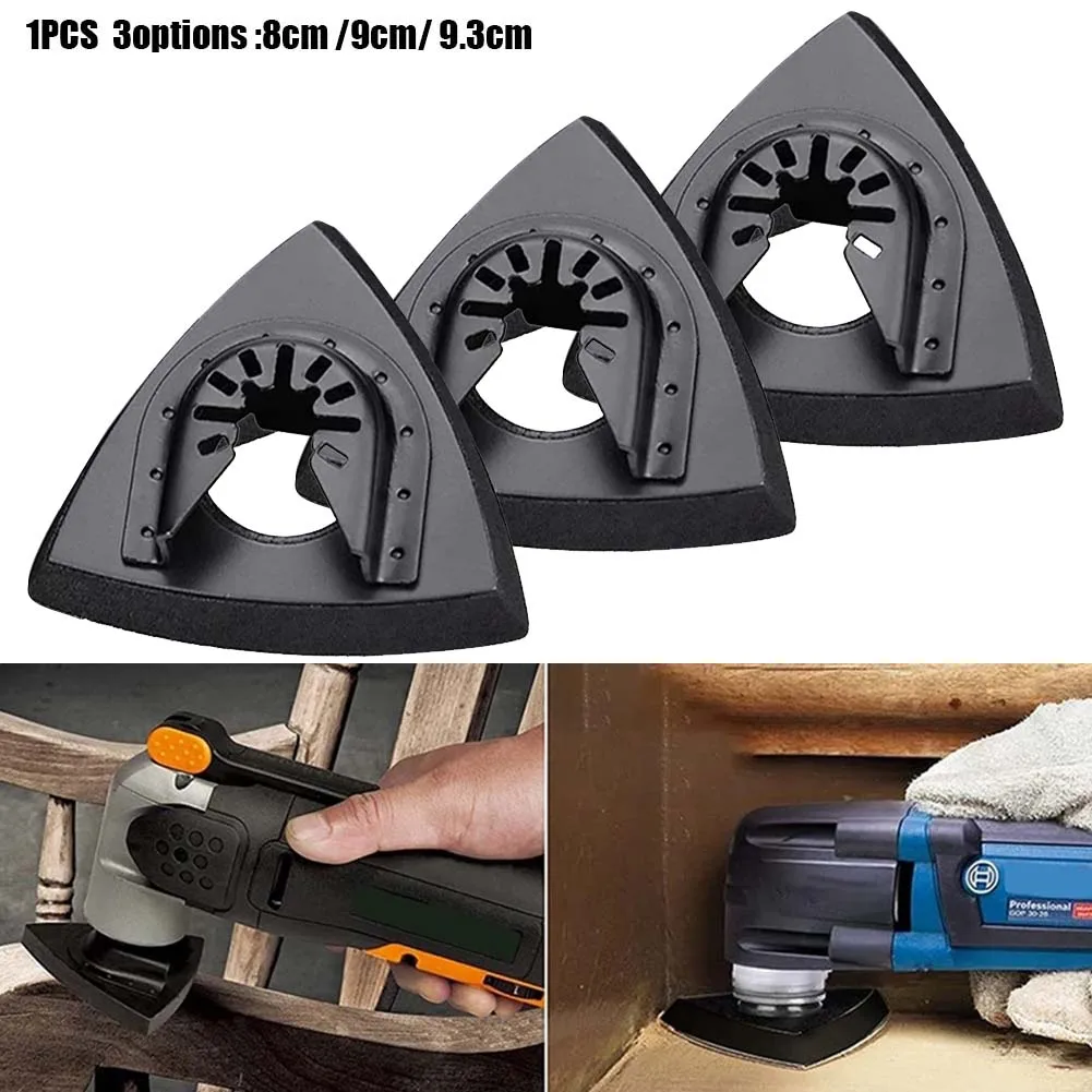 1pcs 80/90/93mm Triangular Oscillating Tool Sanding Pad Quick Release Grinding Pad For Multi Tool Loop Sandpaper Sanding