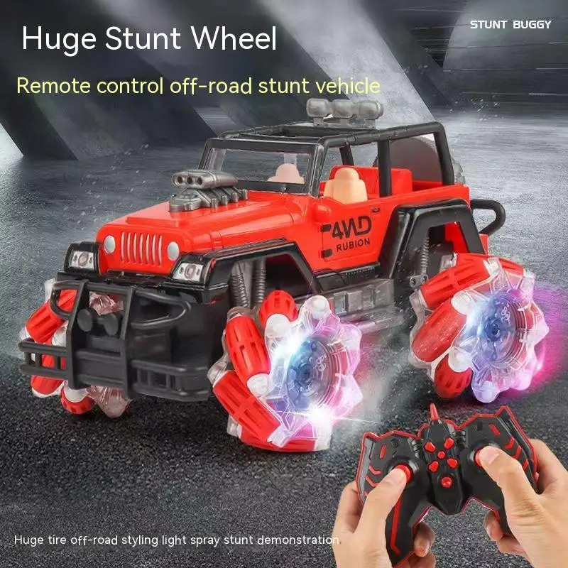 

Rc Car Drift Off-road Remote Control Car Spray Charging 4wd High-speed Off-road Stunt Car Cool Children's Remote Control Car Toy