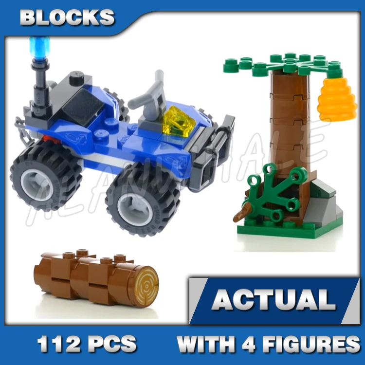 

112 шт. городские полицейские горы беглецкие вездеходы ATV дерево с защитными внедорожными шинами 10860 Набор строительных блоков совместимых с ...